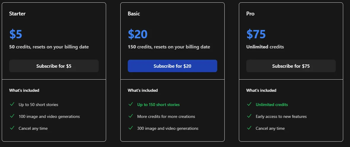 Lustix Pricing