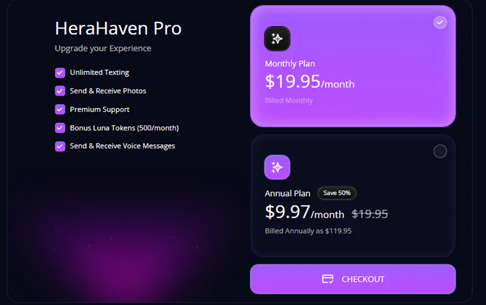 HeraHaven.ai Pricing