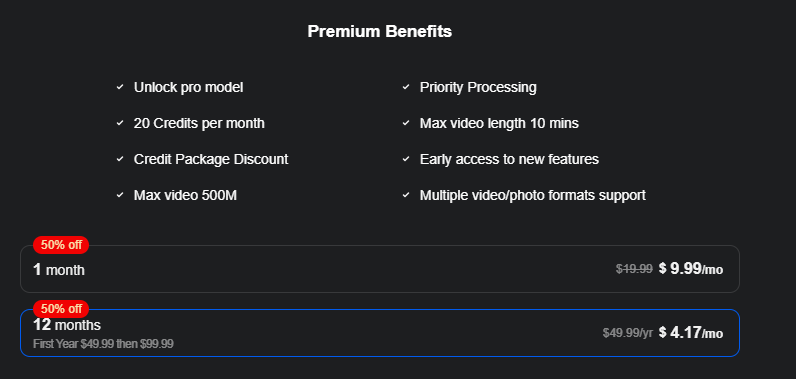 Deep-Fake AI Pricing